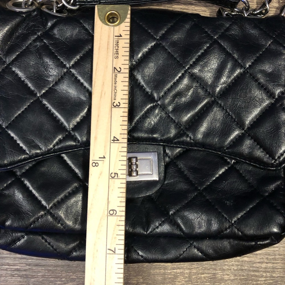 Black Faux Leather Bag - Picture 4 of 8